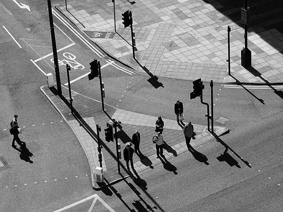 Looking across the Strand